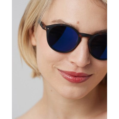 SUN SUNGLASSES - #D TORTOISE MIRROR LENS