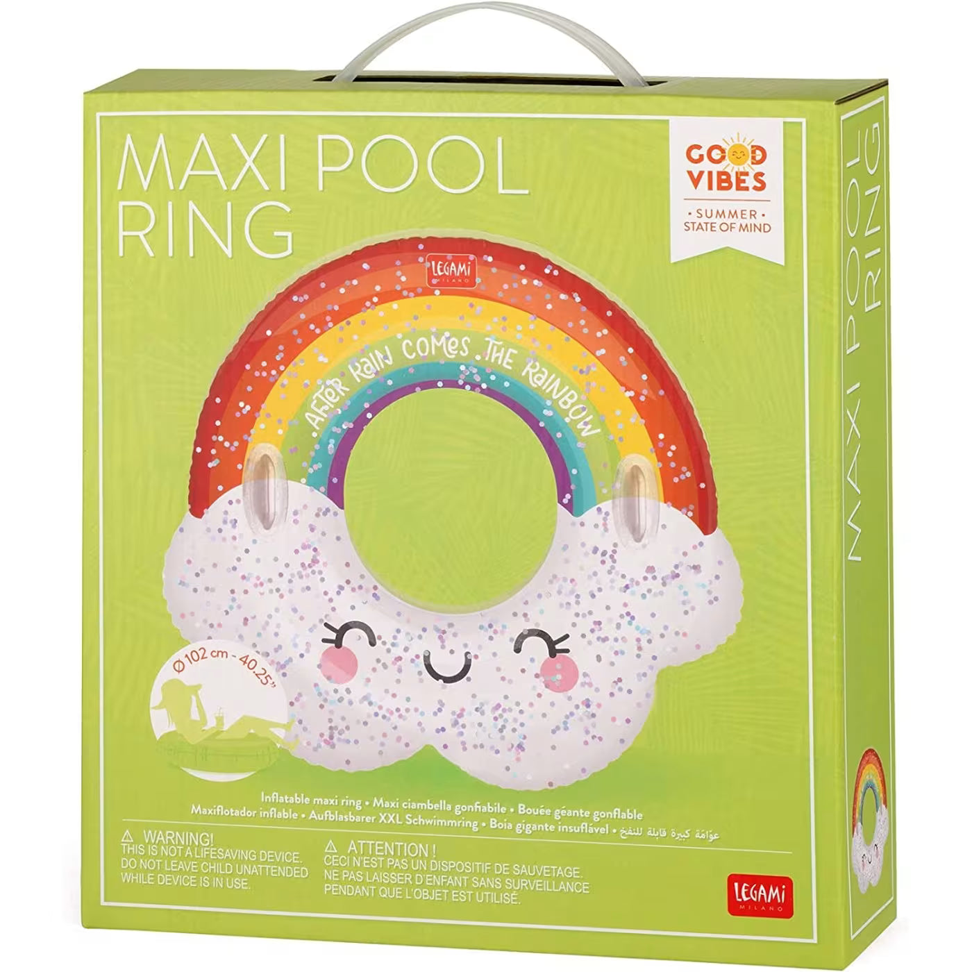 INFLATABLE MAXI POOL RING - MAXI POOL RING - RAINBOW