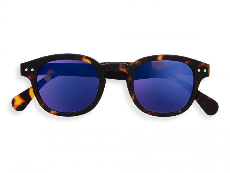 SUN SUNGLASSES - #C TORTOISE MIRROR LENS