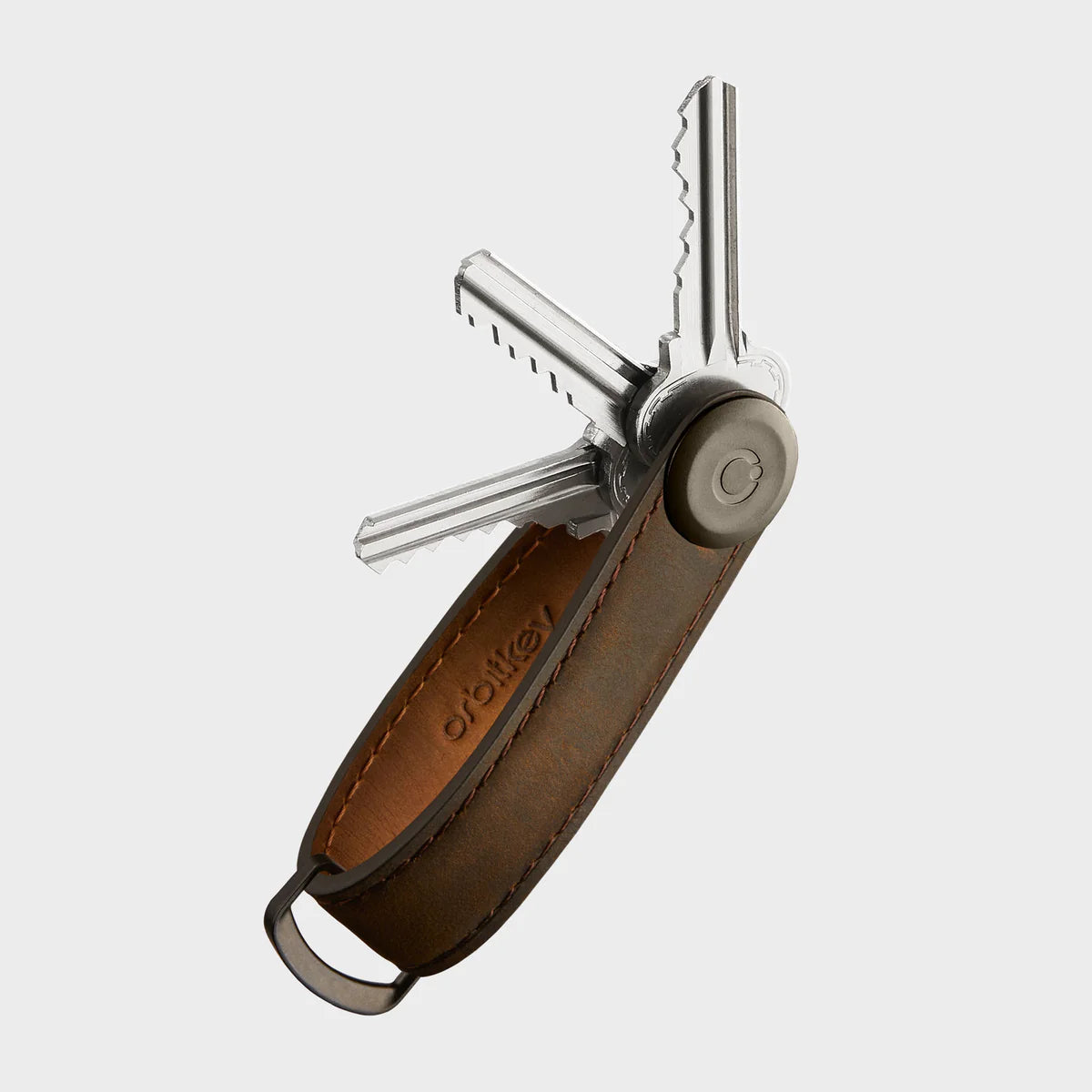 Key Organiser Crazy Horse - Oak Brown with Brown Stitching