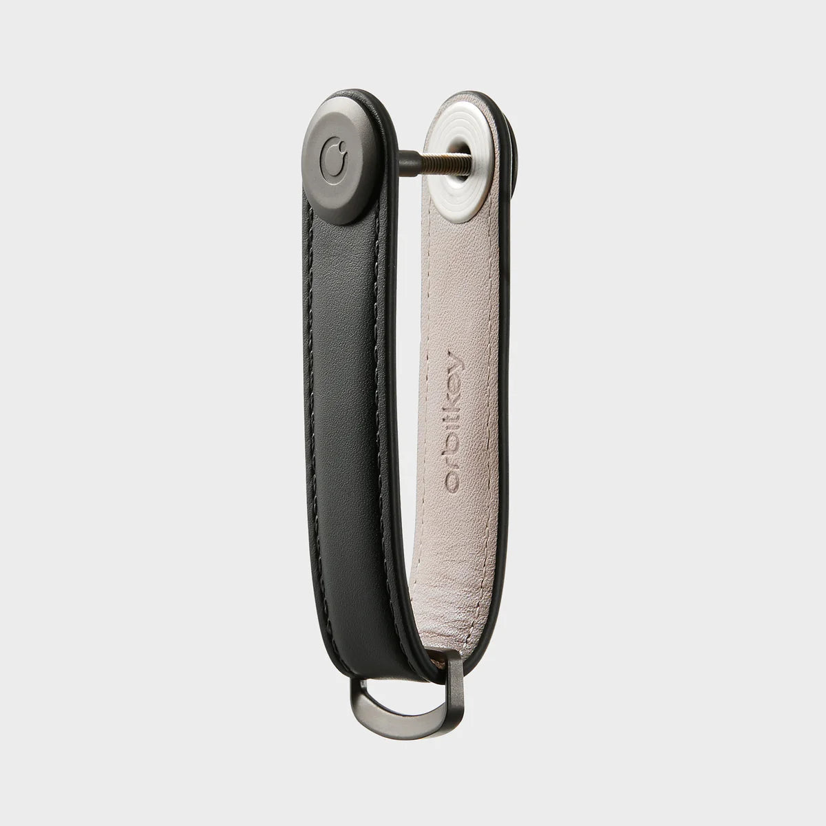 Key Organiser Leather - Black with Black Stitching