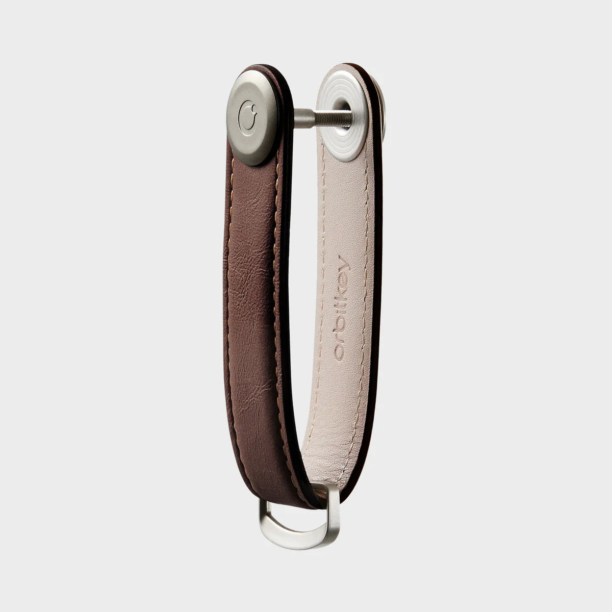 Key Organiser Leather - Espresso with Brown Stitching