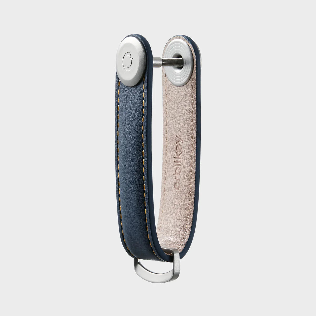 Key Organiser Leather - Navy with Tan Stitching