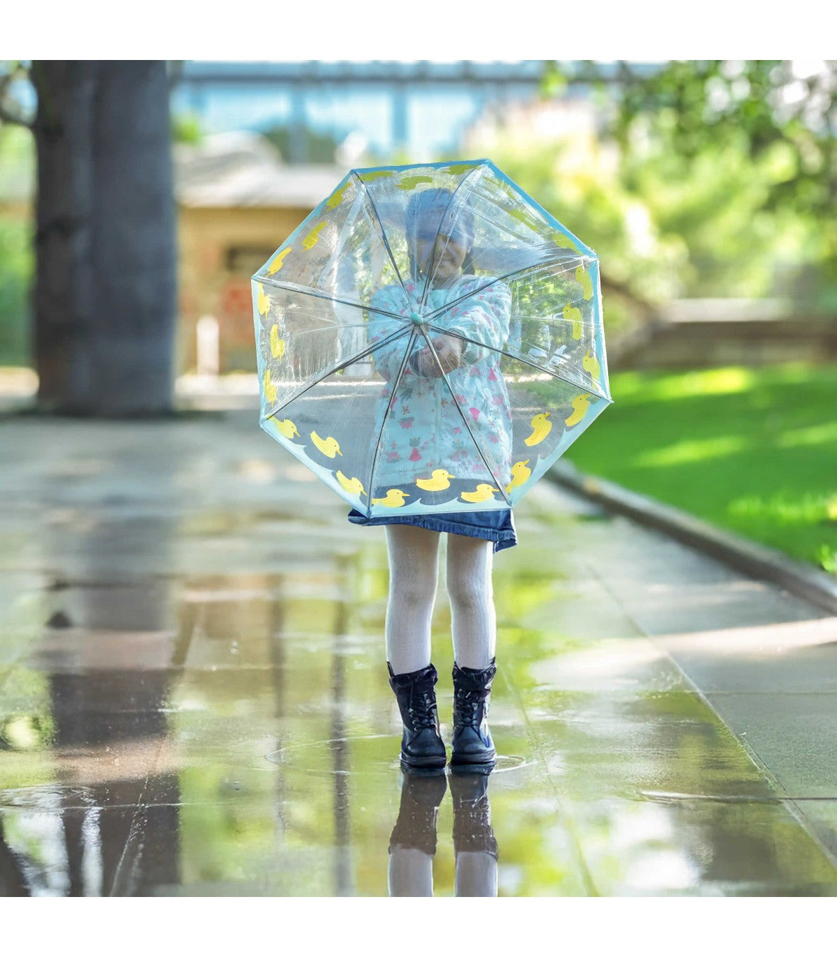 Kids Transparent Umbrella "Ducks"