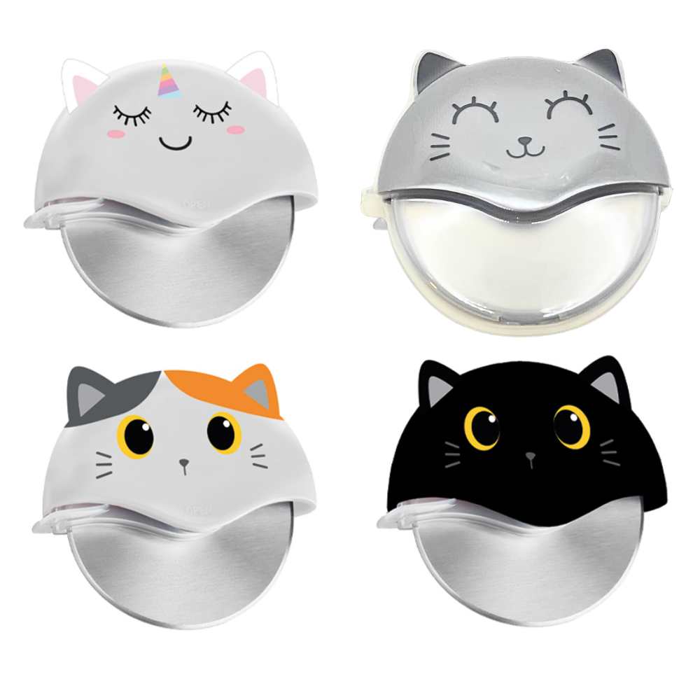 Pizza Cutter White Cat