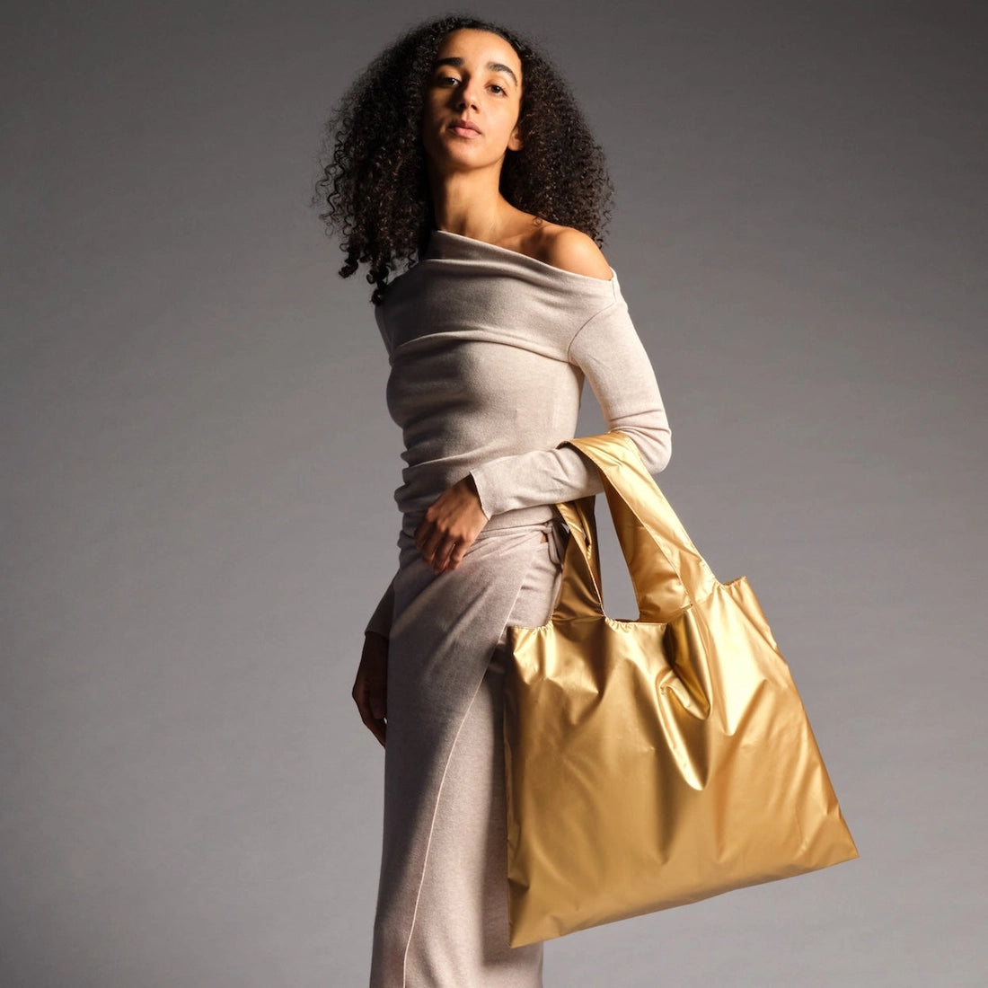 Tote Bag -"Metallic Matt" - Gold