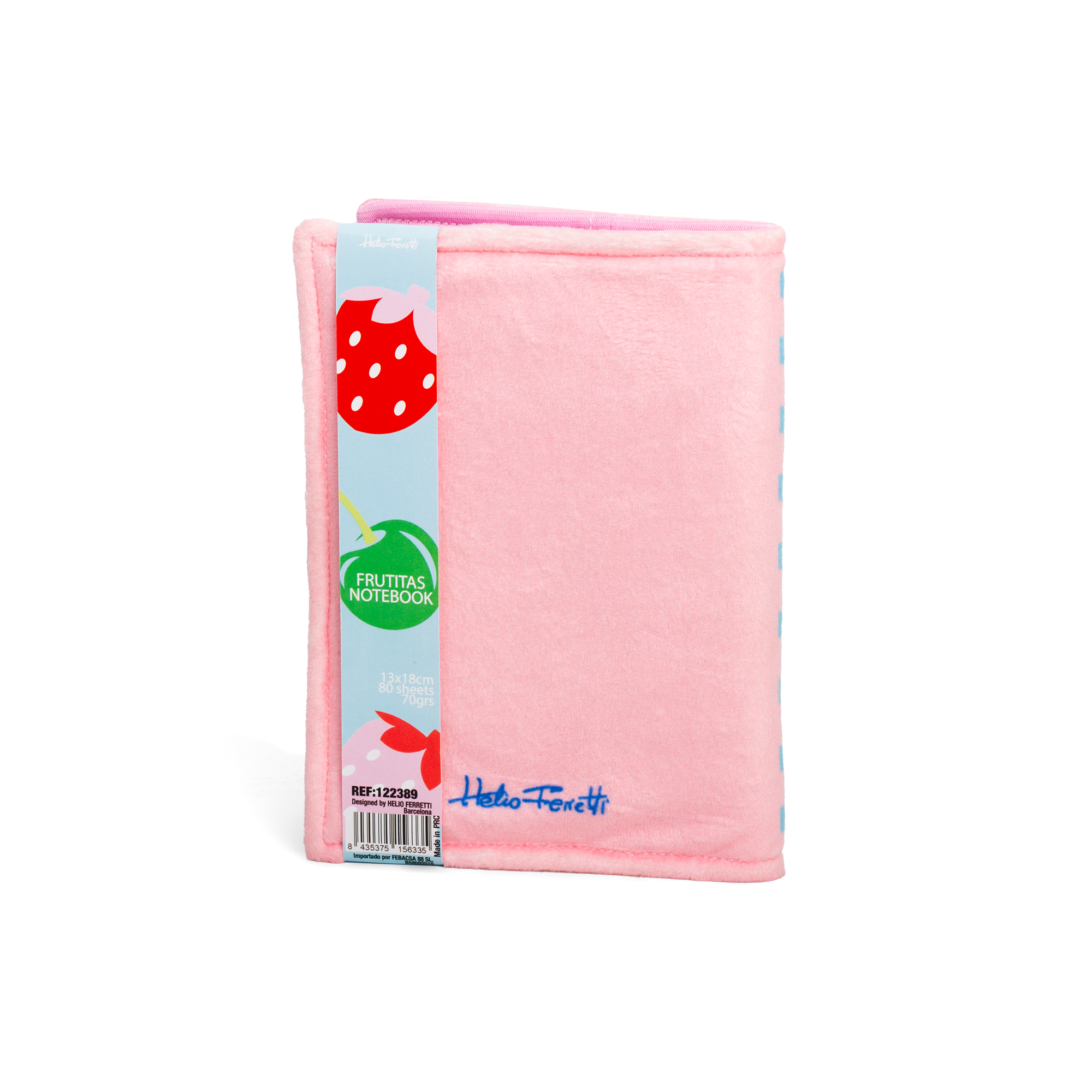 Velboa Woven Notebook "Cherry" - Pink
