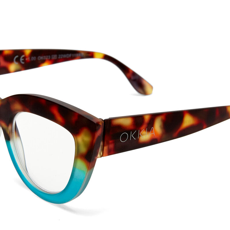 READING GLASSES CLAUDIA - HAVANA BLUE