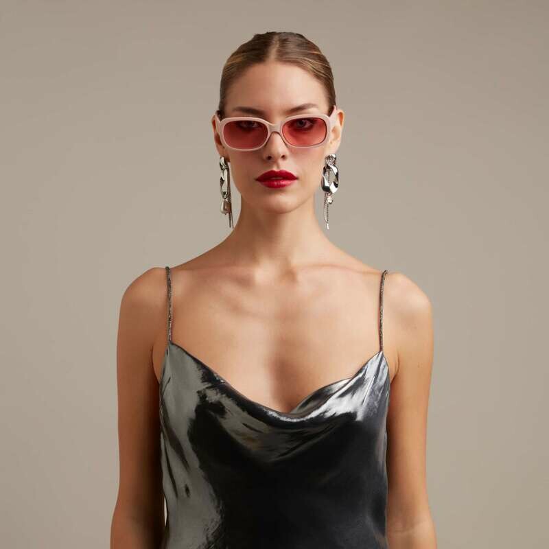 SUNGLASSES CHIARA - DUSTY PINK & PINK LENS