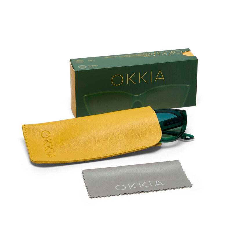 SUNGLASSES SILVIA- TRANSPARENT GREEN