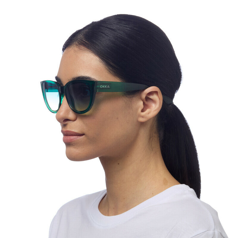 SUNGLASSES SILVIA- TRANSPARENT GREEN
