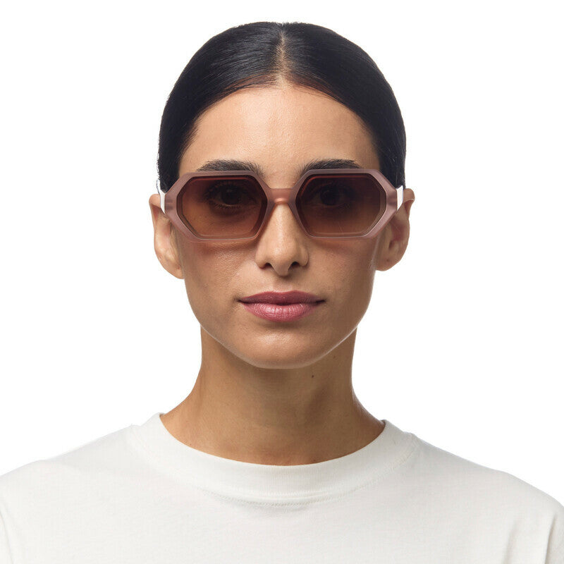 SUNGLASSES ANDREA - PINK HAVANA & BROWN LENS