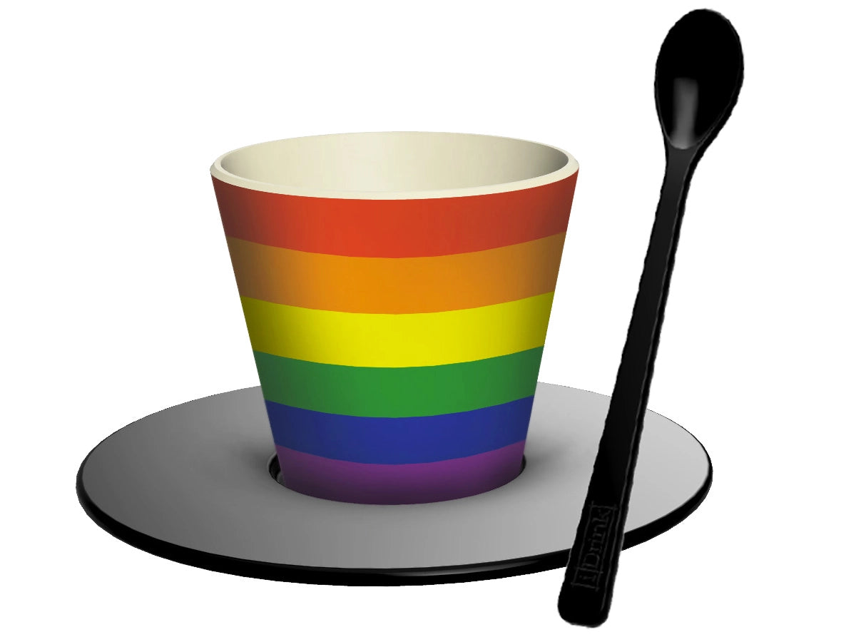 Cup, Spoon and Plate set LOVE IS LOVE