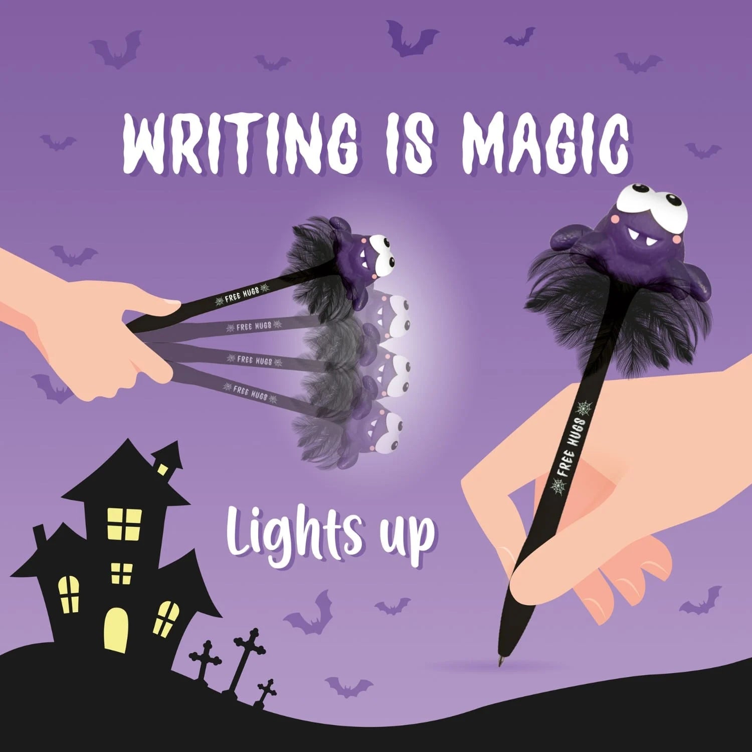 Light-Up Gel Pen - Writing Is Magic - Spider