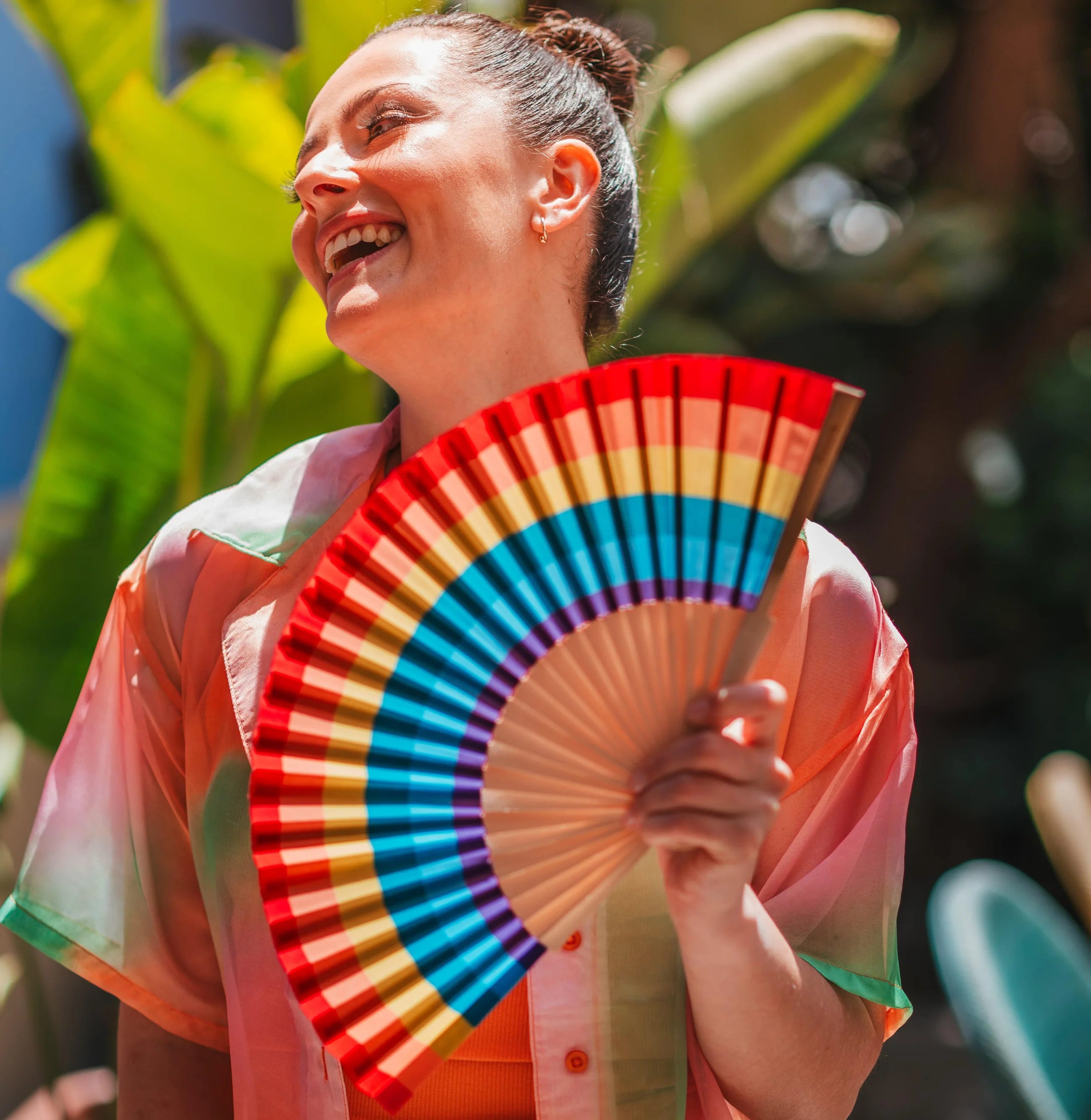 Hand Fan "Rainbow"