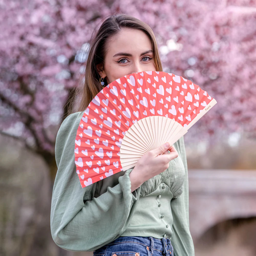 Hand Fan "Hearts"