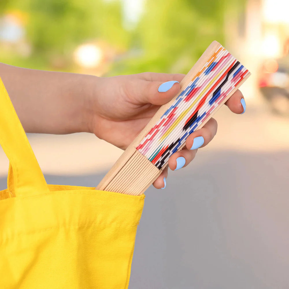 Mini Hand Fan “Stripes” - Multicolor