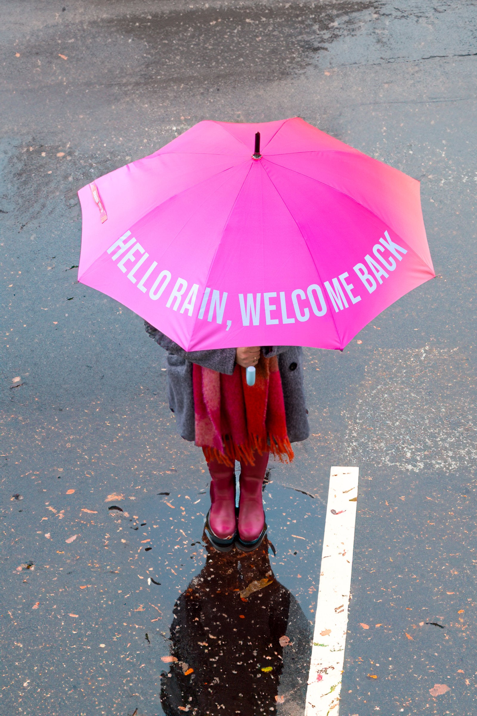 Umbrella "Hello Rain, Welcome Back"