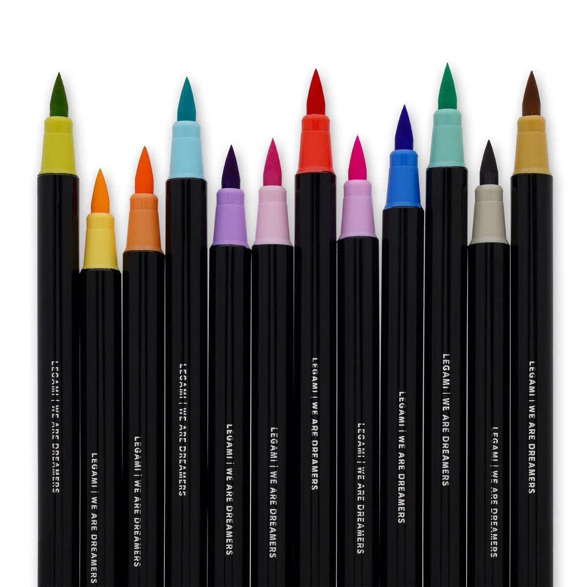 SET OF 12 BRUSH MARKERS - BRUSH MARKERS - PASTEL COLO