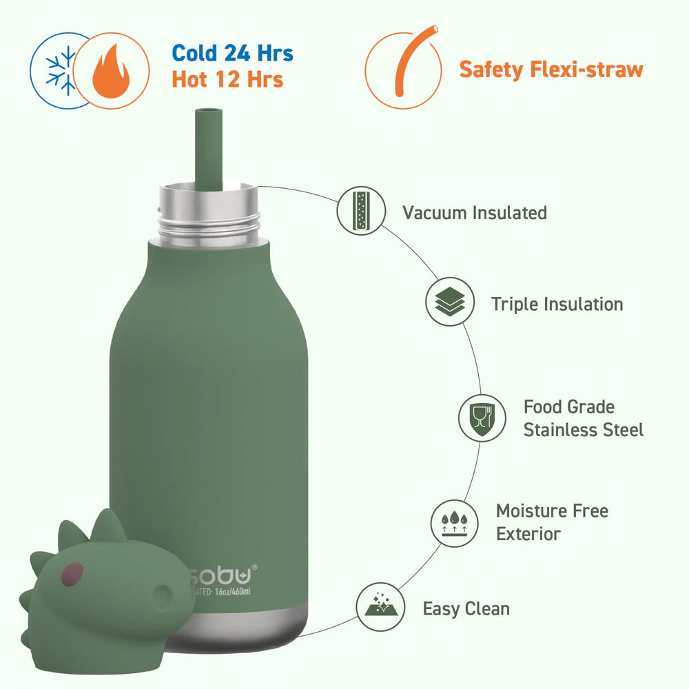 Animal Bottle - SBV44 DINOSAUR w/ brush