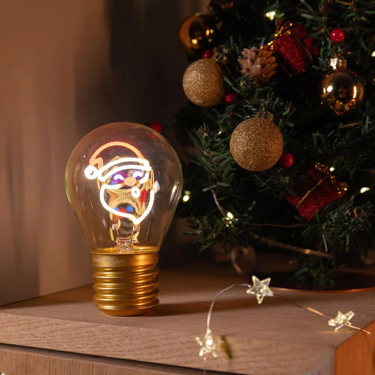 LIGHTBULB-SHAPED TABLE LAMP - BULB FICTION - SANTA CL