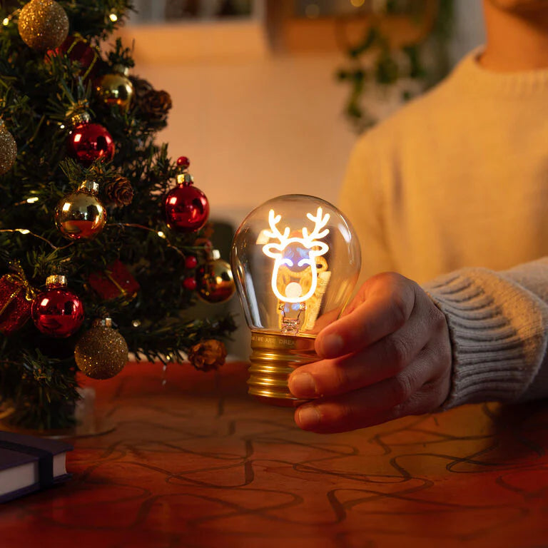LIGHTBULB-SHAPED TABLE LAMP - BULB FICTION - REINDEER