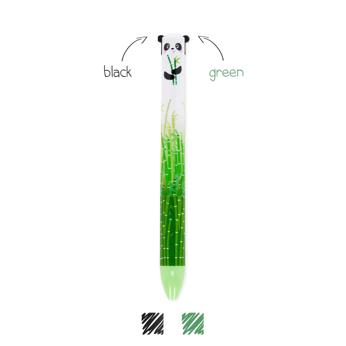 TWO COLOUR BALLPOINT PEN - CLICK&CLACK - PANDA