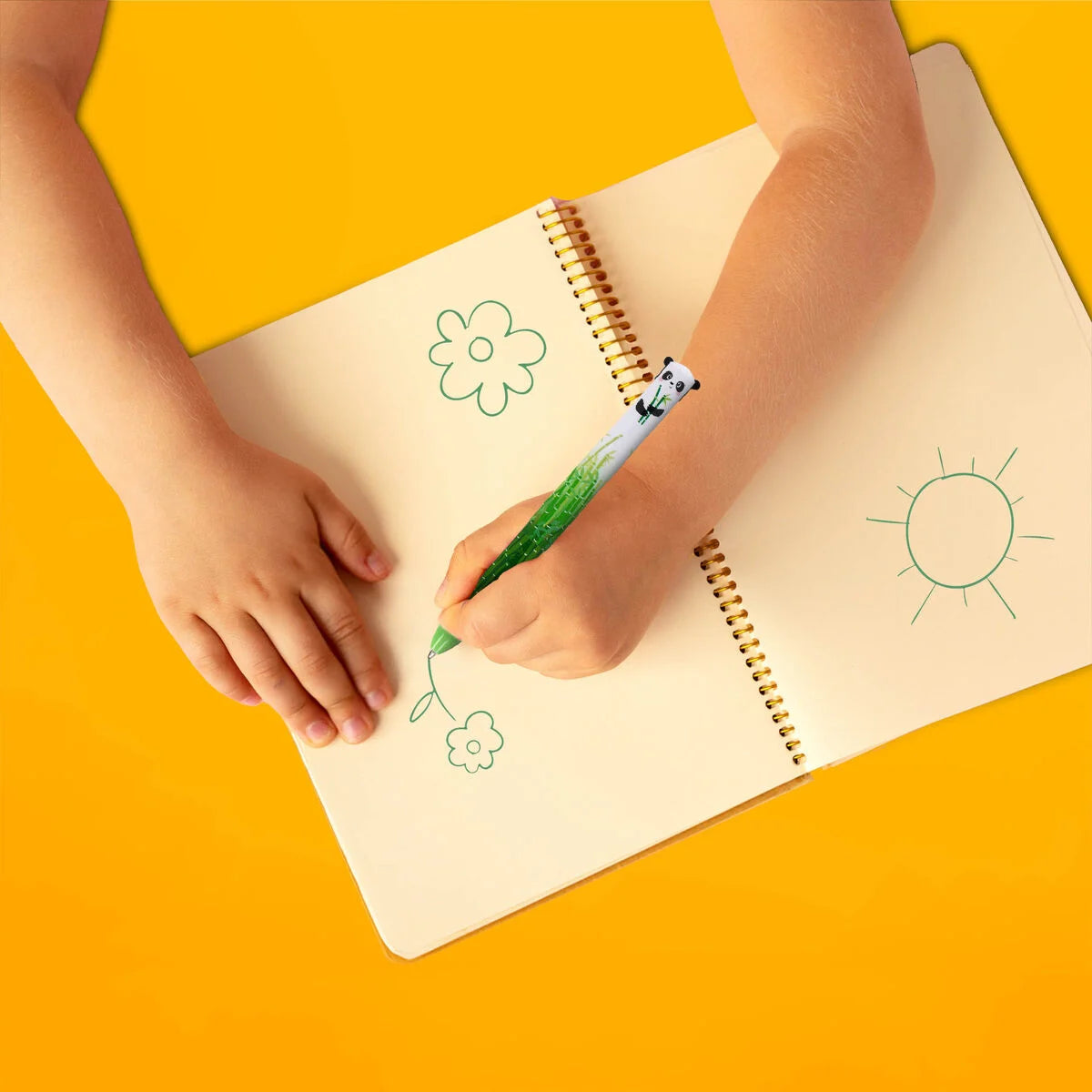TWO COLOUR BALLPOINT PEN - CLICK&CLACK - PANDA