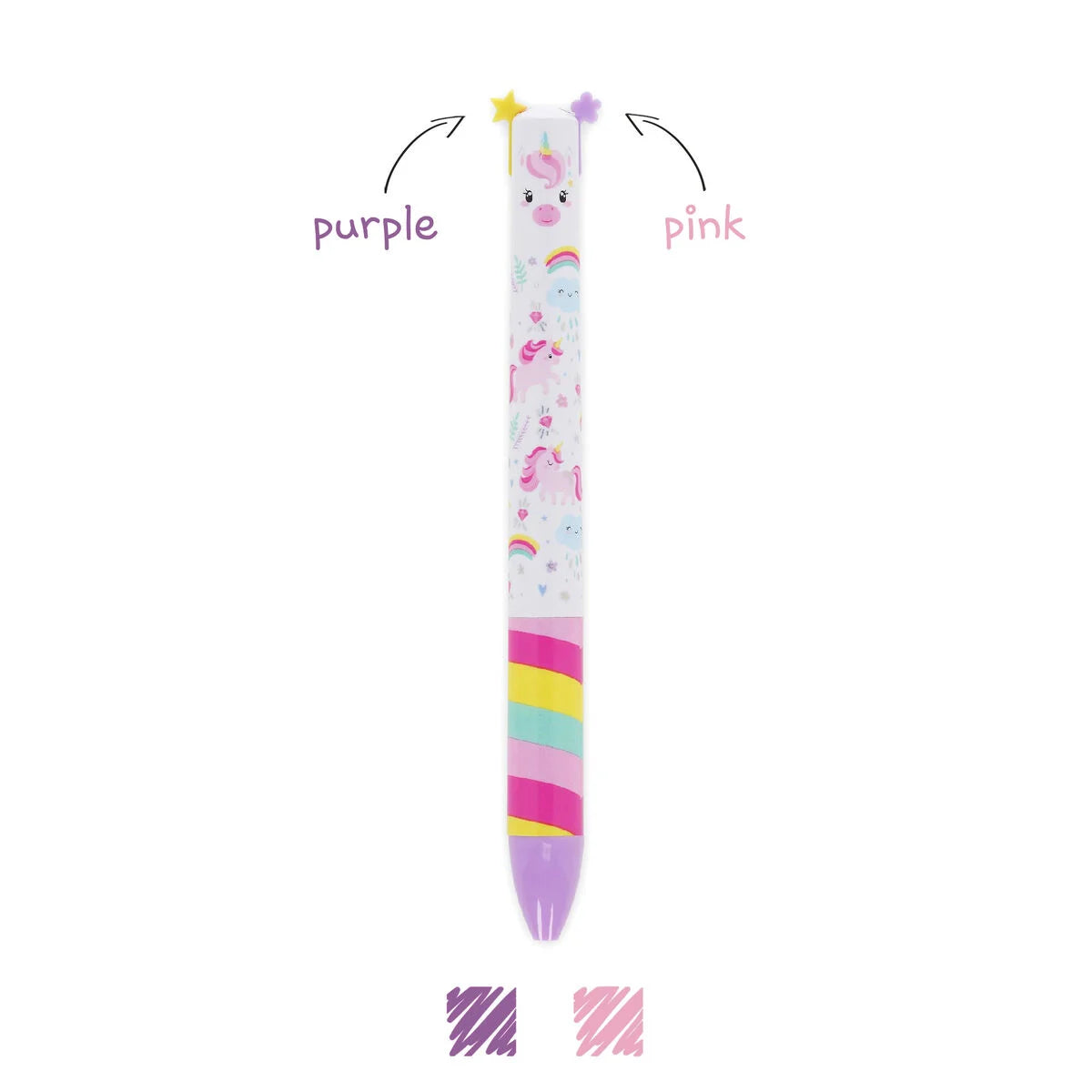 TWO COLOUR BALLPOINT PEN - CLICK&CLACK - UNICORN