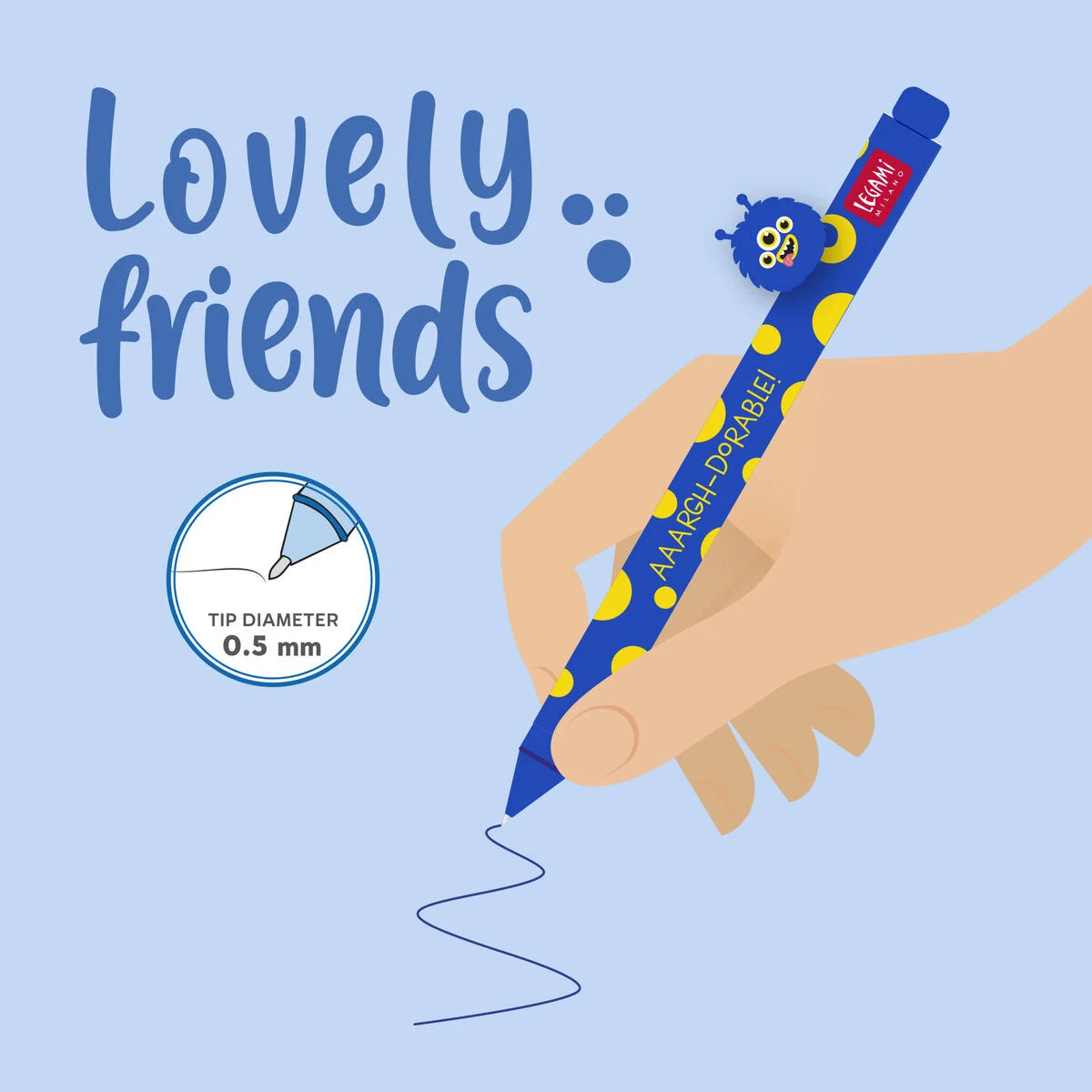 LOVELY FRIENDS - GEL PEN WITH ANIMAL DECORATION - MO