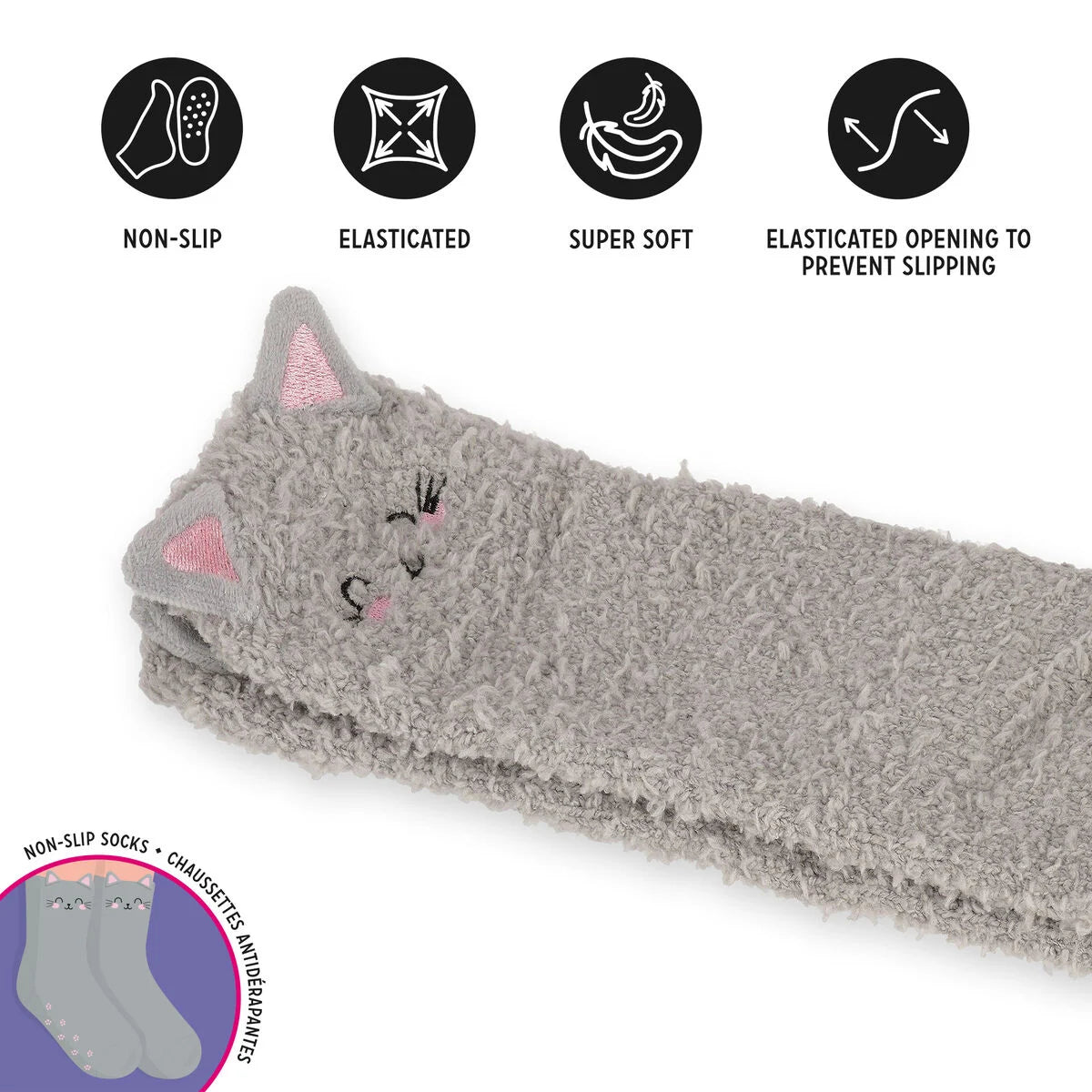 MEIAS NON-SLIP SOCKS - IT'S A  MATCH! -  KITTY