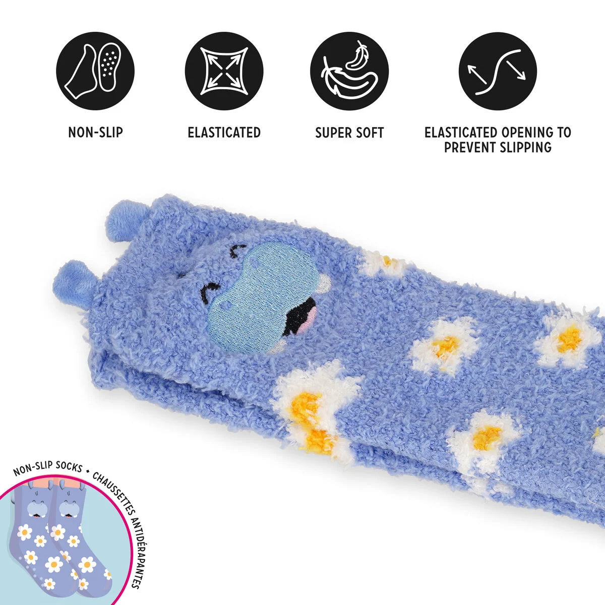MEIAS NON-SLIP SOCKS - IT'S A  MATCH! -   HIPPO