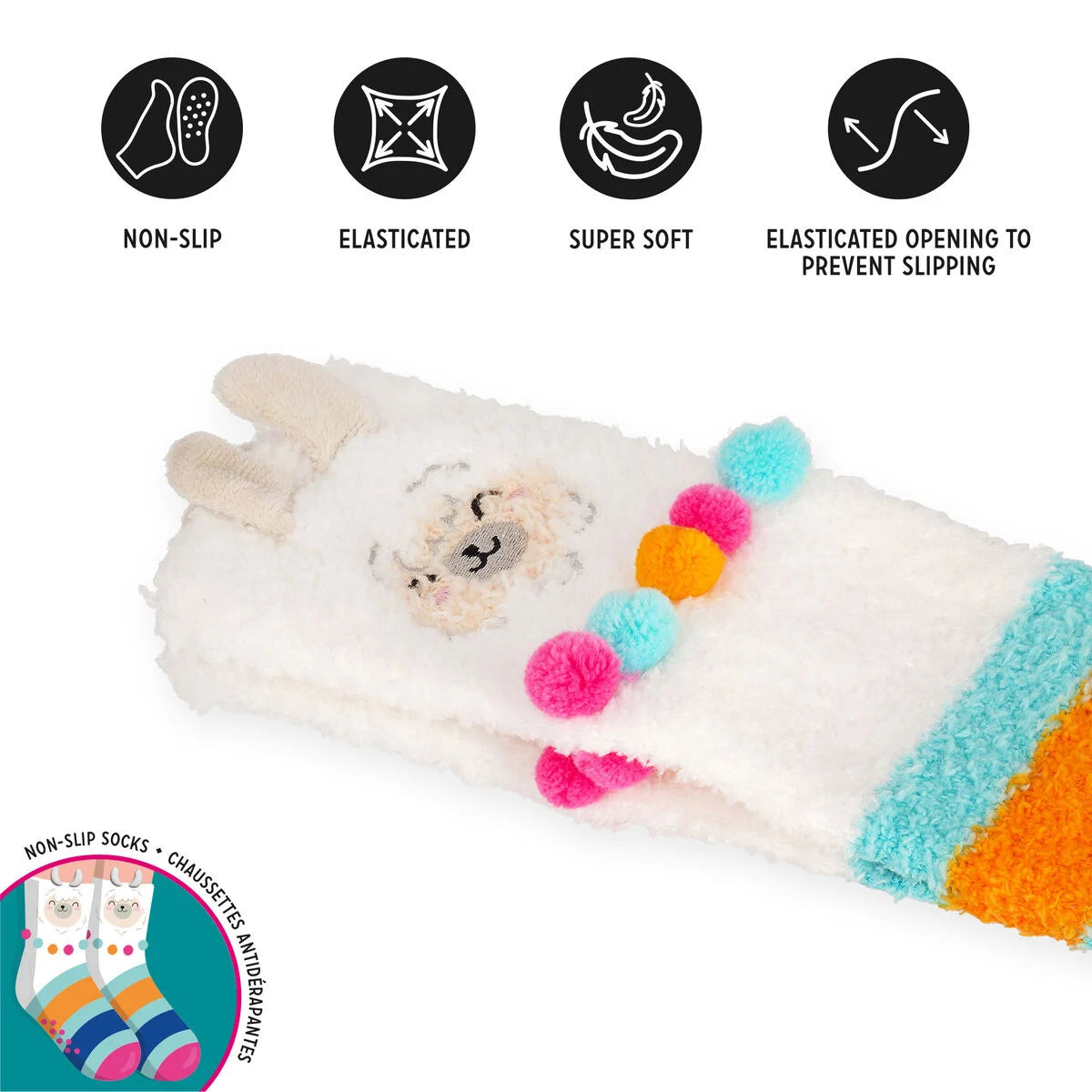 MEIAS NON-SLIP SOCKS - IT'S A  MATCH! - LLAMA