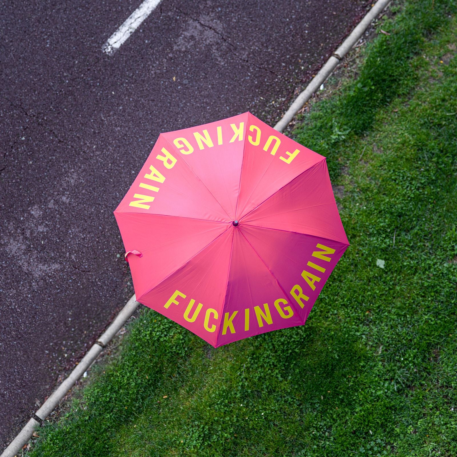 Umbrella "Fucking Rain" - Pink