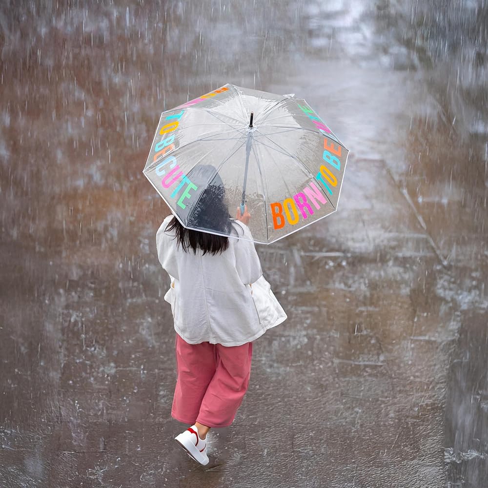 Transparent Umbrella "Born to be Cute"
