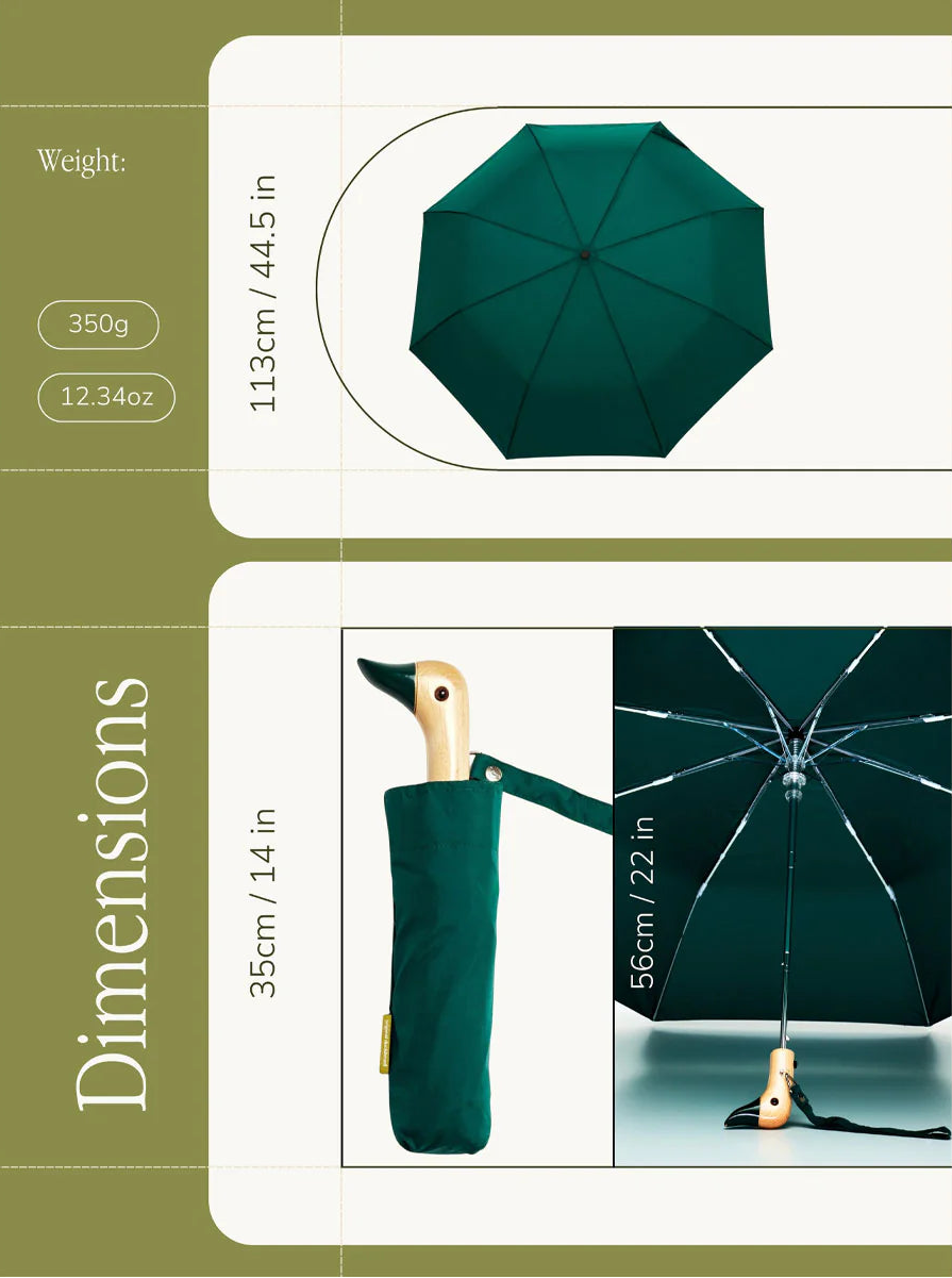 Duck Umbrella - Forest Green