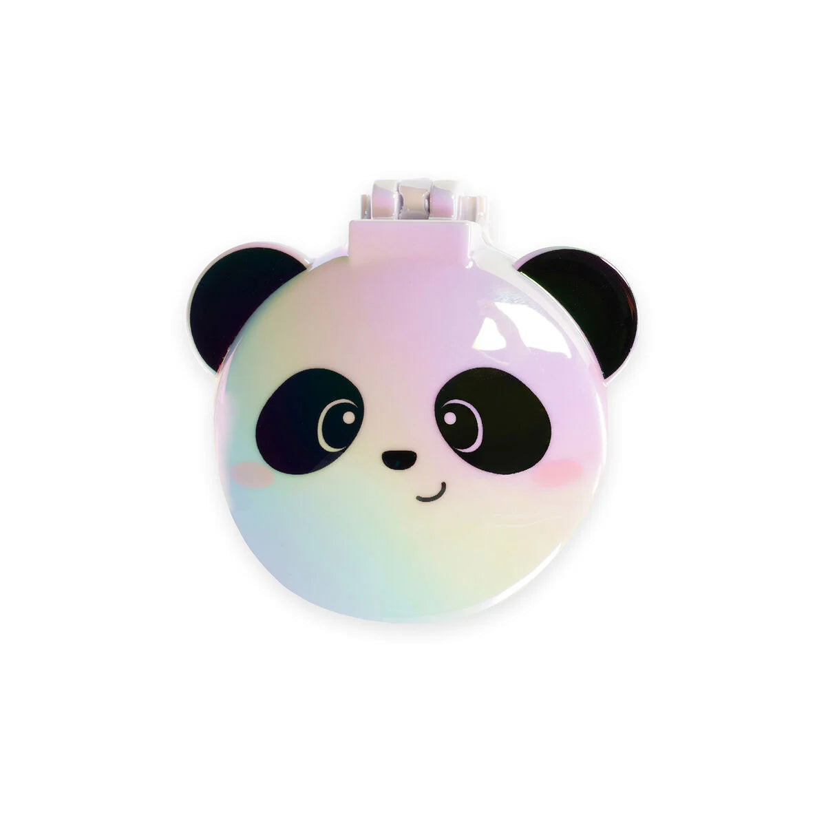 NICE HAIR - HAIRBRUSH WITH MIRROR - WHITE - PANDA