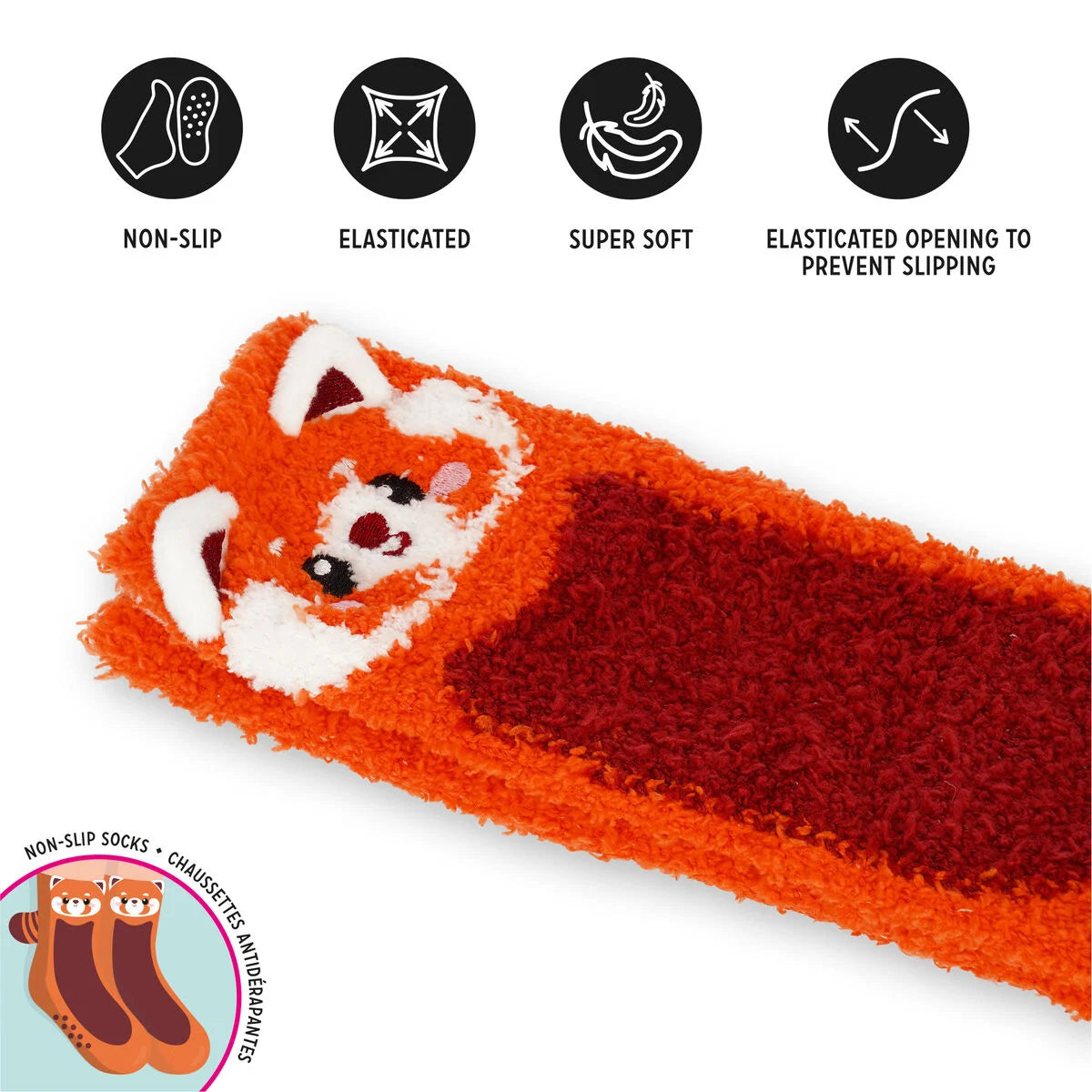 MEIAS NON-SLIP SOCKS - IT'S A  MATCH! - RED PANDA