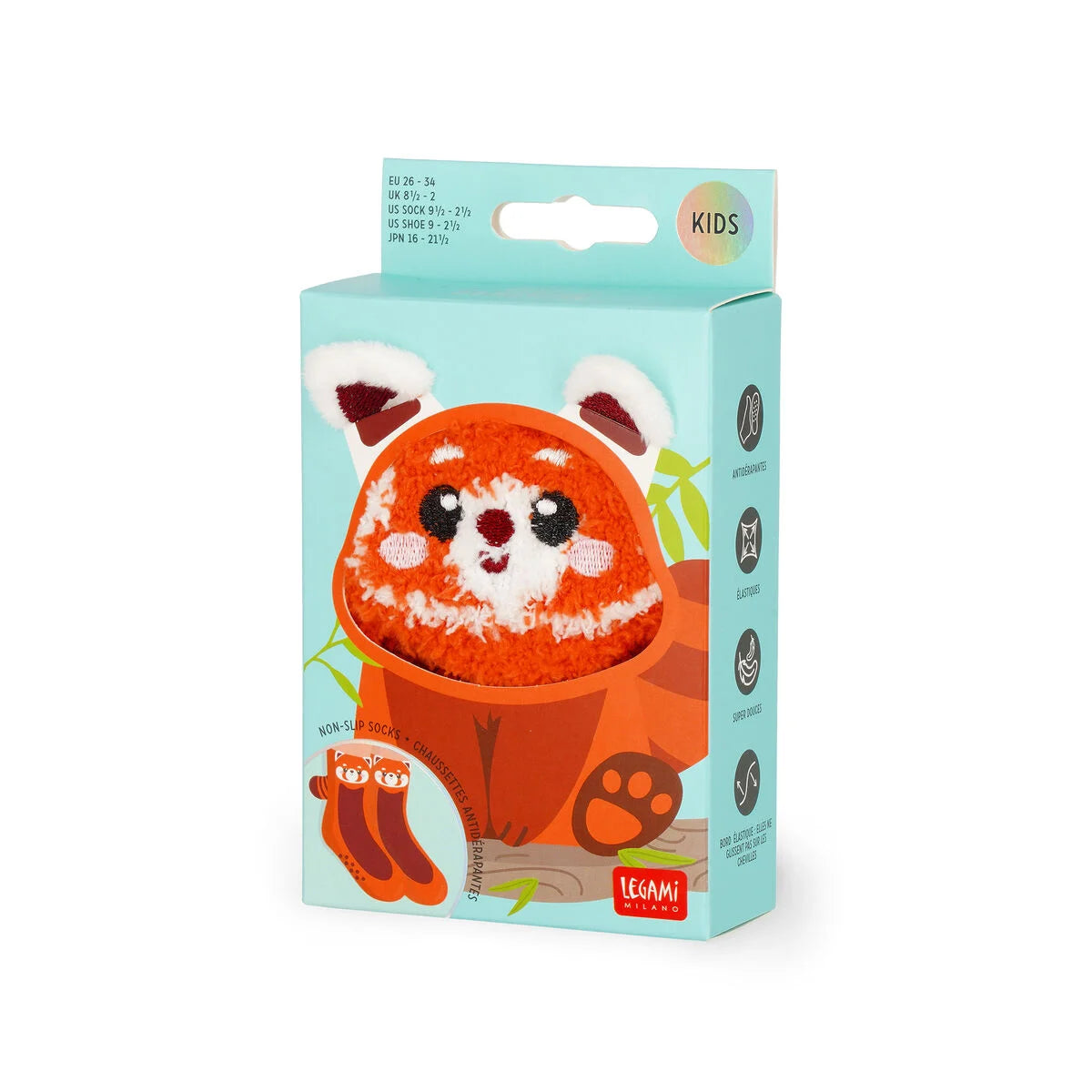 MEIAS NON-SLIP SOCKS - IT'S A  MATCH! - RED PANDA