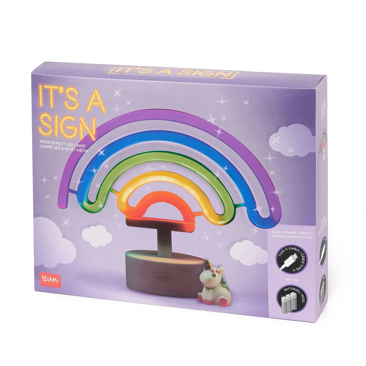 NEON EFFECT LED LAMP - IT'S A SIGN - RAINBOW