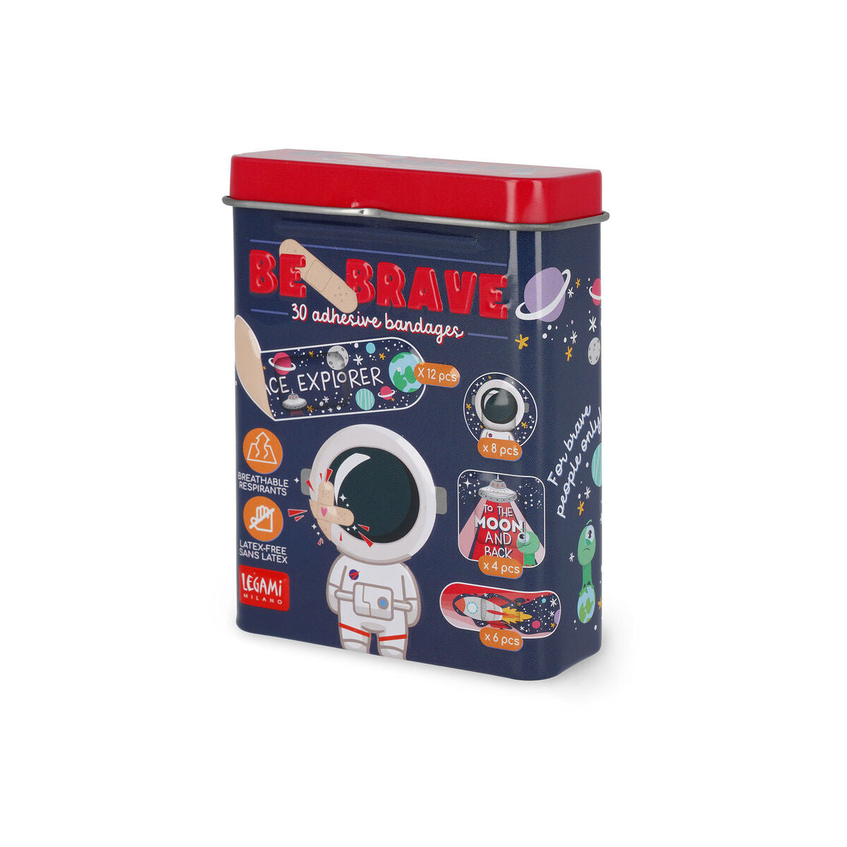 BE BRAVE - 30 PRINTED ADHESIVE BANDAGES - SPACE