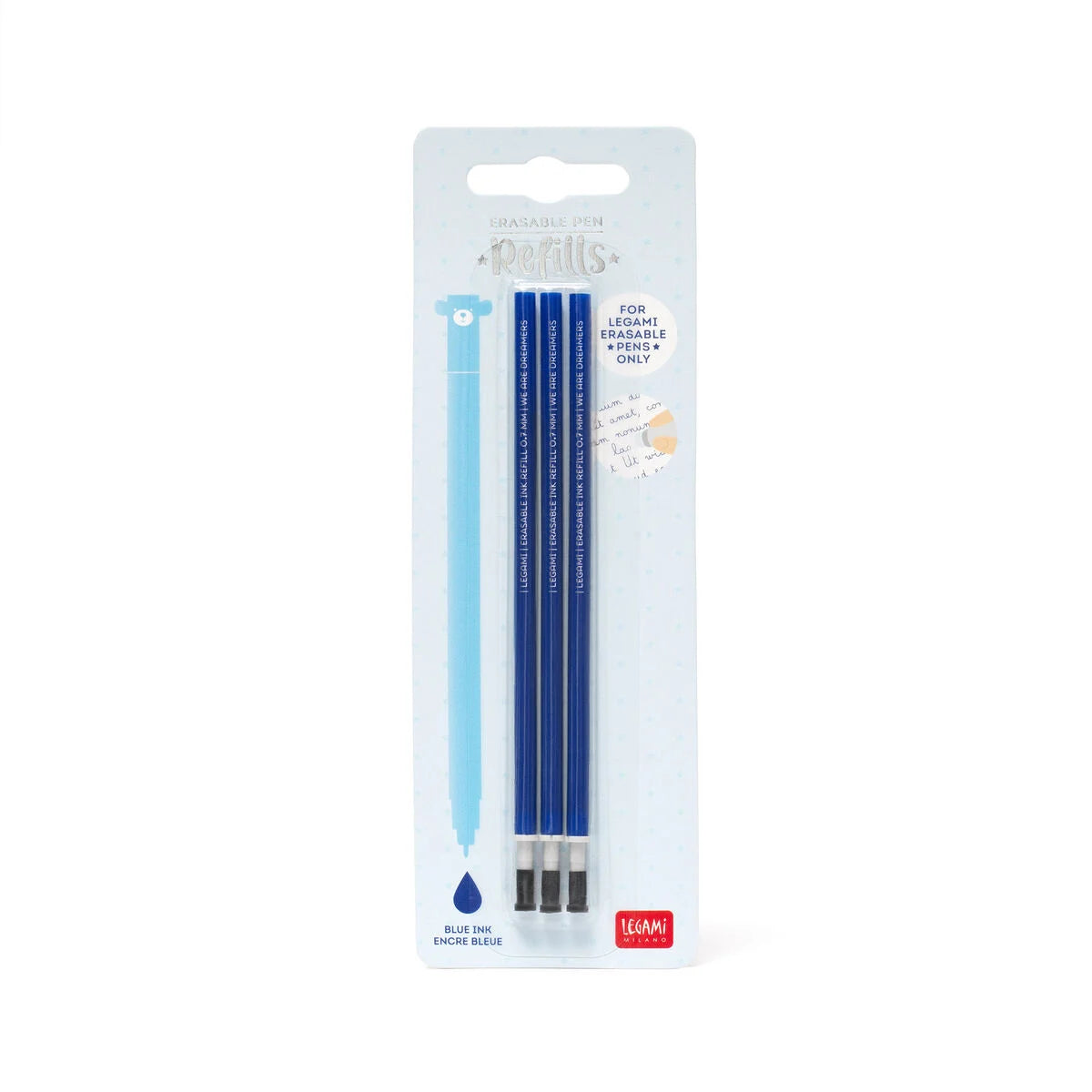 REFILL ERASABLE PEN - BLUE - PACK 3 PCS