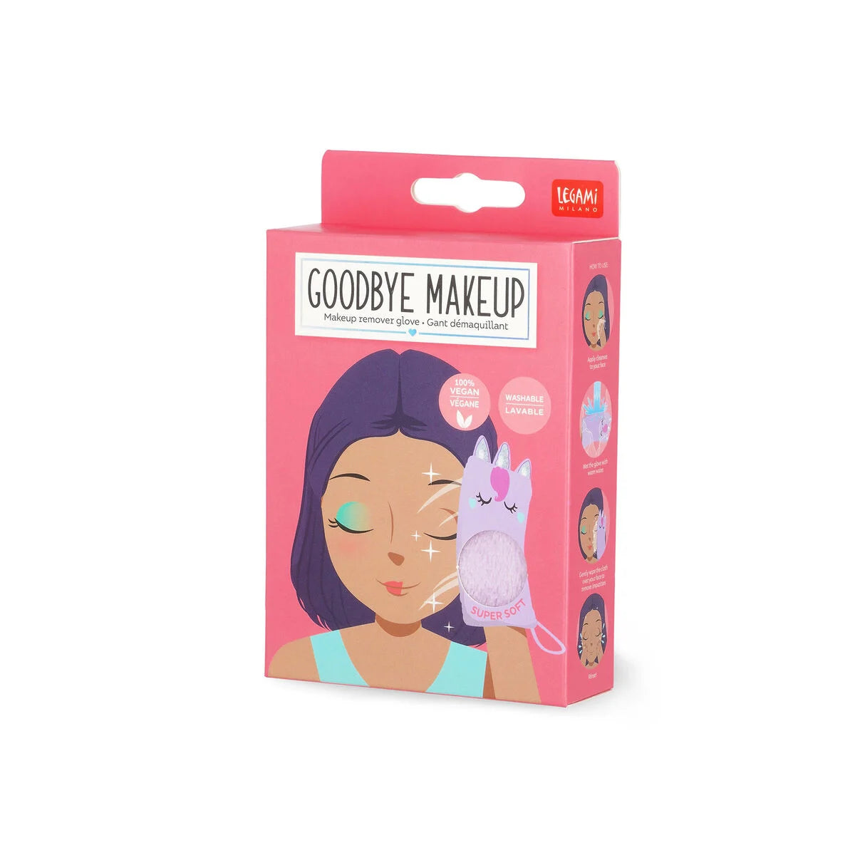 MAKE-UP REMOVER GLOVE-GOODBYE MAKEUP- UNICORN