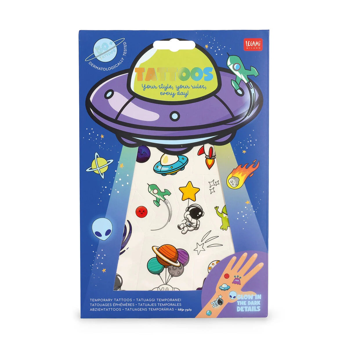 COTTON TEMPORARY TATTOOS -  SPACE