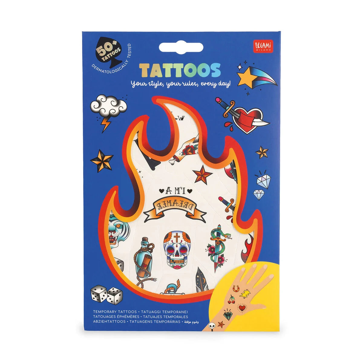 COTTON TEMPORARY TATTOOS - OLD SCHOOL