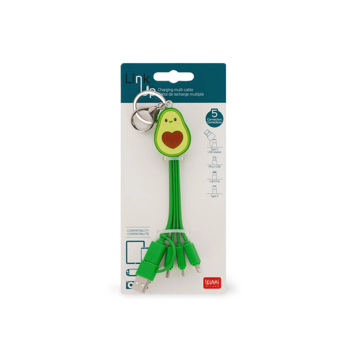 LINK UP - MULTIPLE CHARGING CABLE - AVOCADO