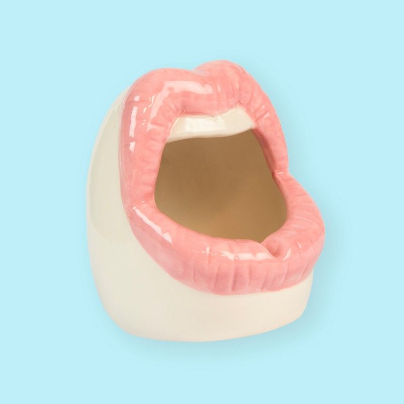 Ashtray / Multi-purpose Container "Mouth" - Pink