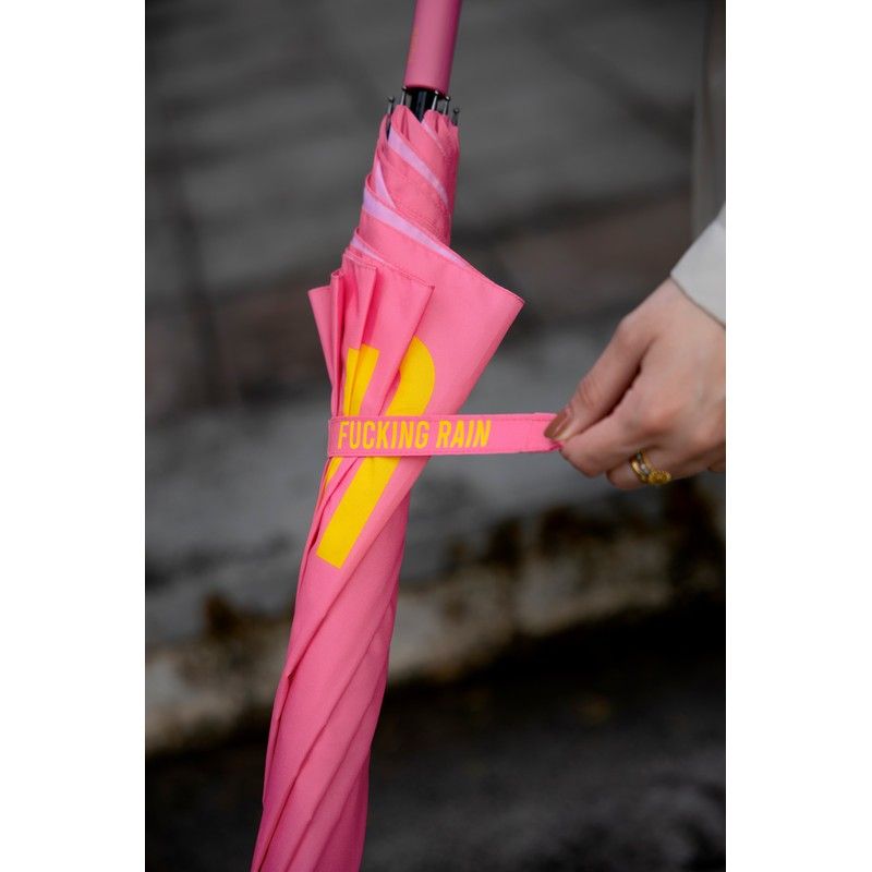 Umbrella "Fucking Rain" - Pink