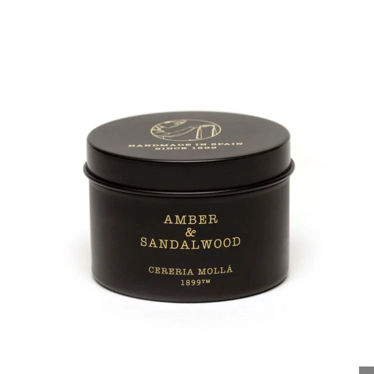 Amber & Sandalwood 90g Travel Tin Candle