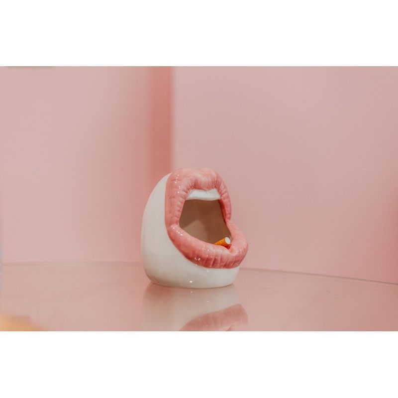 Ashtray / Multi-purpose Container "Mouth" - Pink